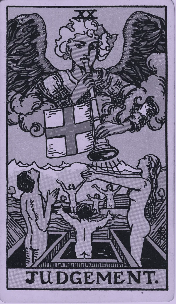 Judgement tarot card — Rider–Waite–Smith, Mist edition