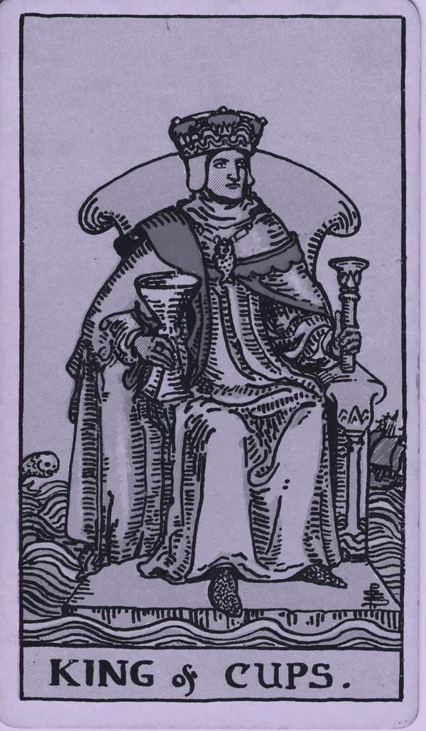 King of Cups tarot card — Rider–Waite–Smith, Mist edition
