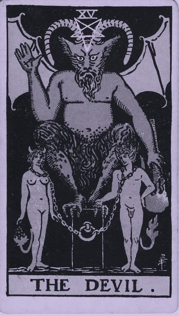 The Devil tarot card — Rider–Waite–Smith, Mist edition