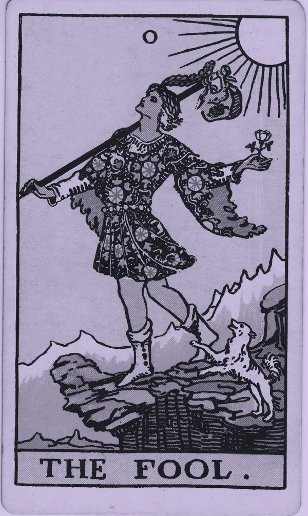 The Fool tarot card — Rider–Waite–Smith, Mist edition