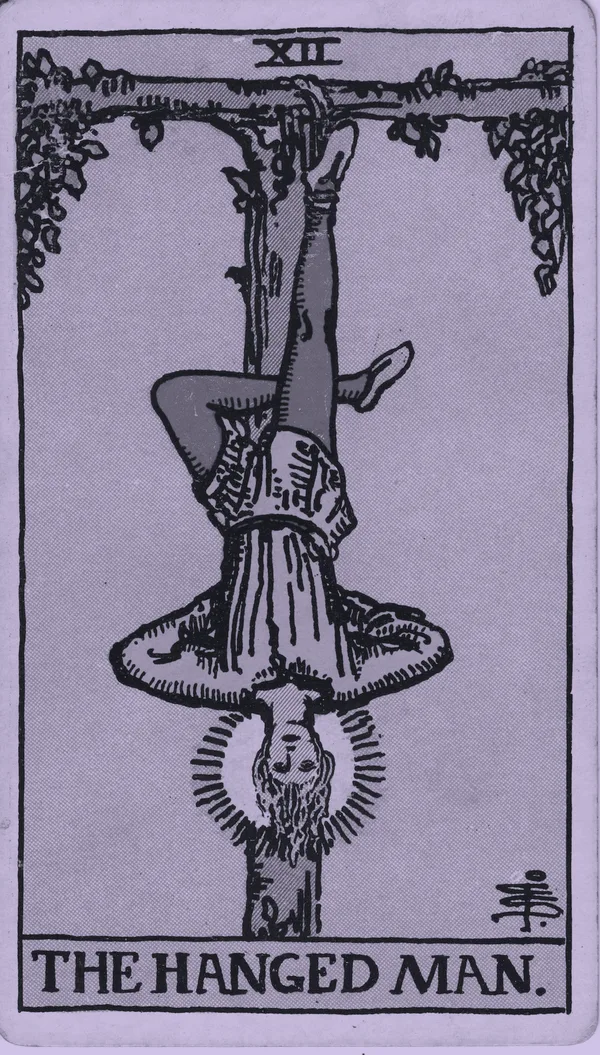 The Hanged Man tarot card — Rider–Waite–Smith, Mist edition
