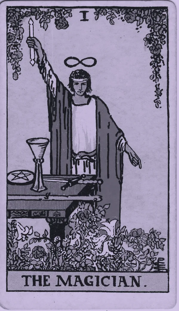 The Magician tarot card — Rider–Waite–Smith, Mist edition