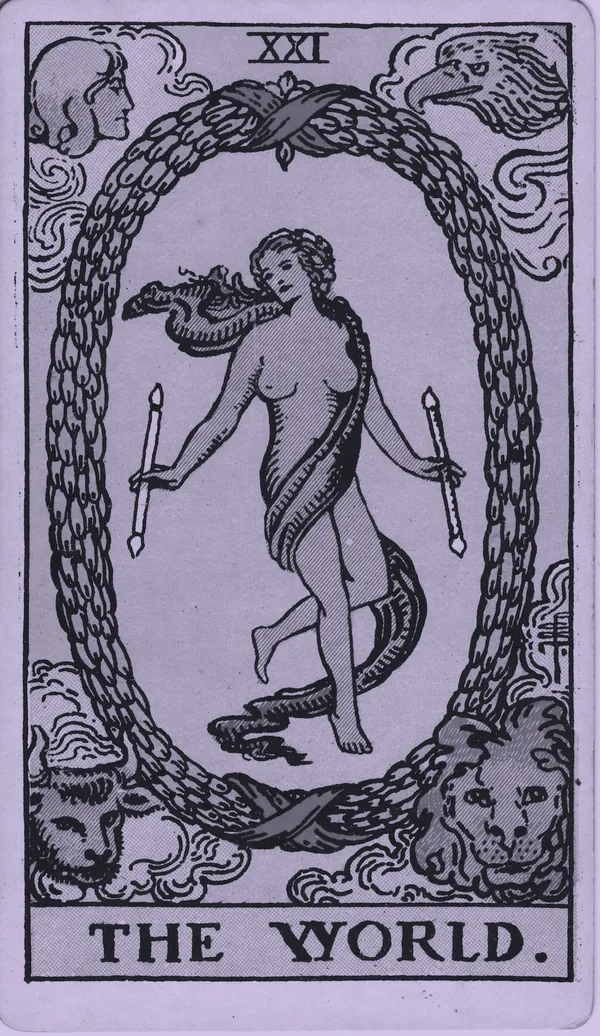 The World tarot card — Rider–Waite–Smith, Mist edition